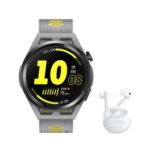 Huawei Watch GT Runner Gris Smartwatch + Freebuds 4i blancos