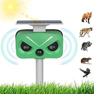 Repelente Animales por Ultrasonidos, energía Solar, IP66