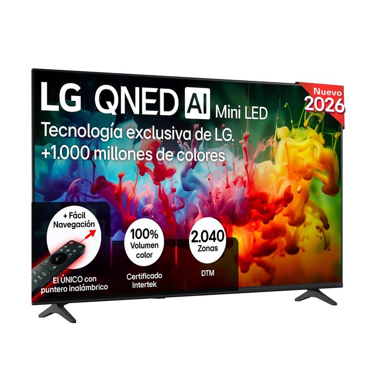 LG 65QNED70B6C – Smart TV QNED MiniLED AI 65″ 4K Sin Reflejos 94%, 2026