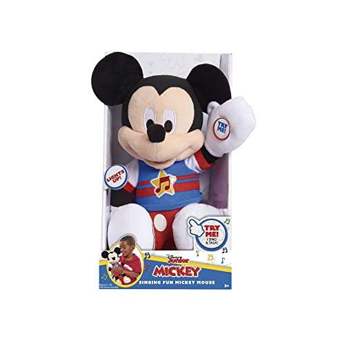 Famosa Softies - Peluche de Mickey Mouse musical, para abrazar, dormir y jugar, con música y luces (tb Minnie por 15€)