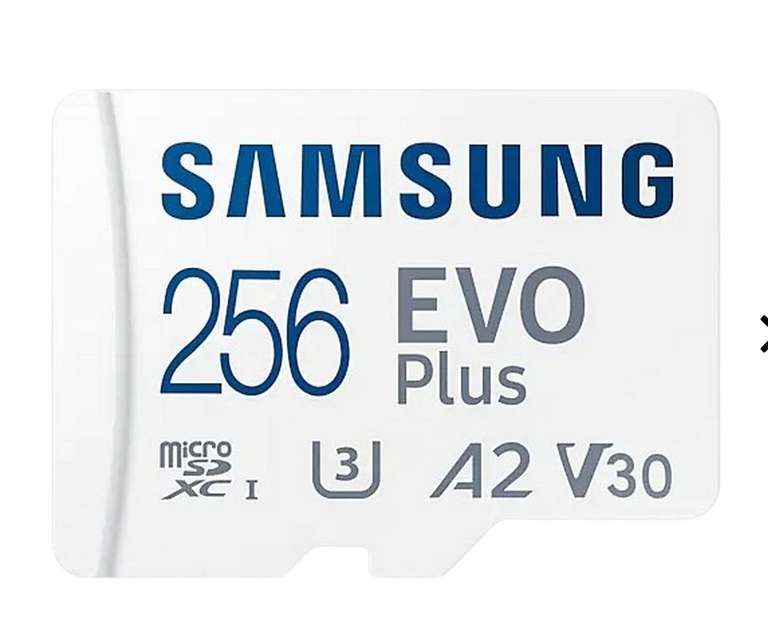 Tarjeta Micro SDXC - Samsung Evo Plus MB-MC256KA/EU, 256 GB, Clase 10, V30
