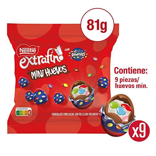 NESTLE Extrafino - Mini Huevos de Pascua, Chocolate con Leche 16 x 81 g