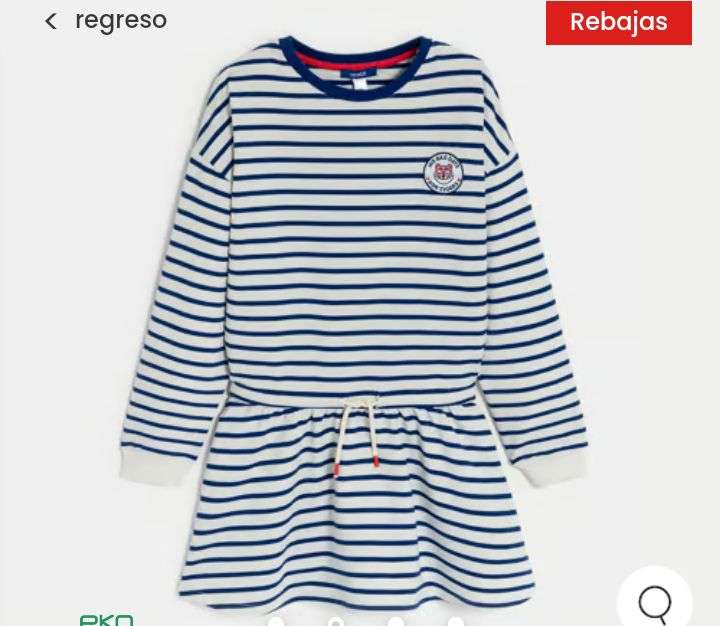 Vestido-sudadera marinera niña. De 3 a 10 años