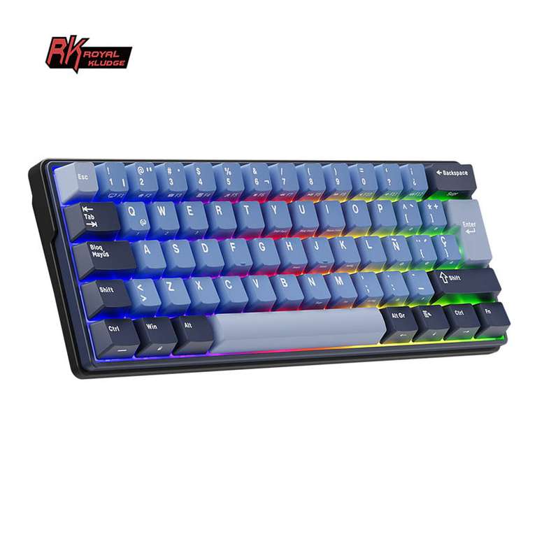 Teclado Royal Kludge RK61 Plus ISO-ES Hot-Swappable Switch Skycyan Wireless