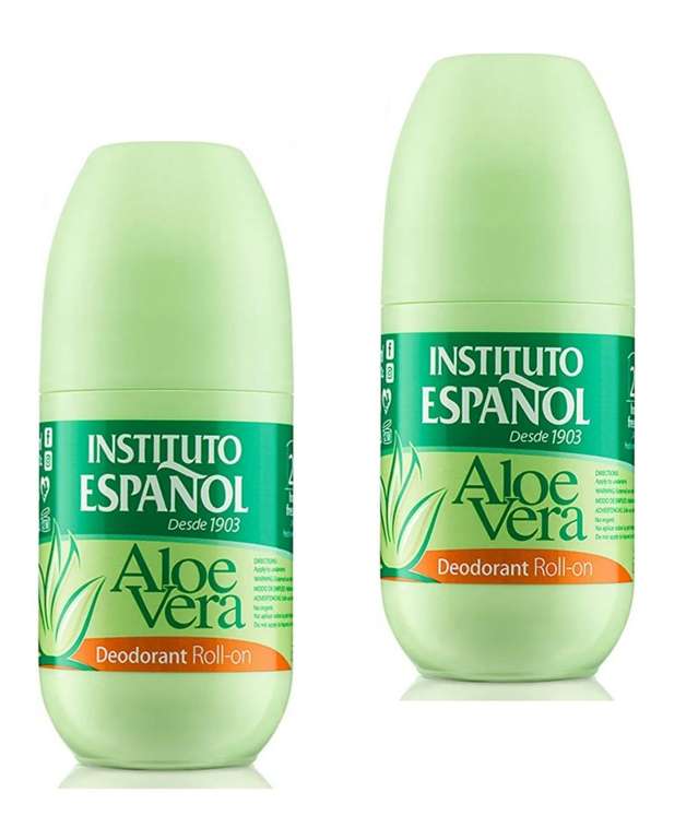 2 x Instituto Español Desodorante Roll On de Aloe Vera - 75 ml [Unidad 1,32€]