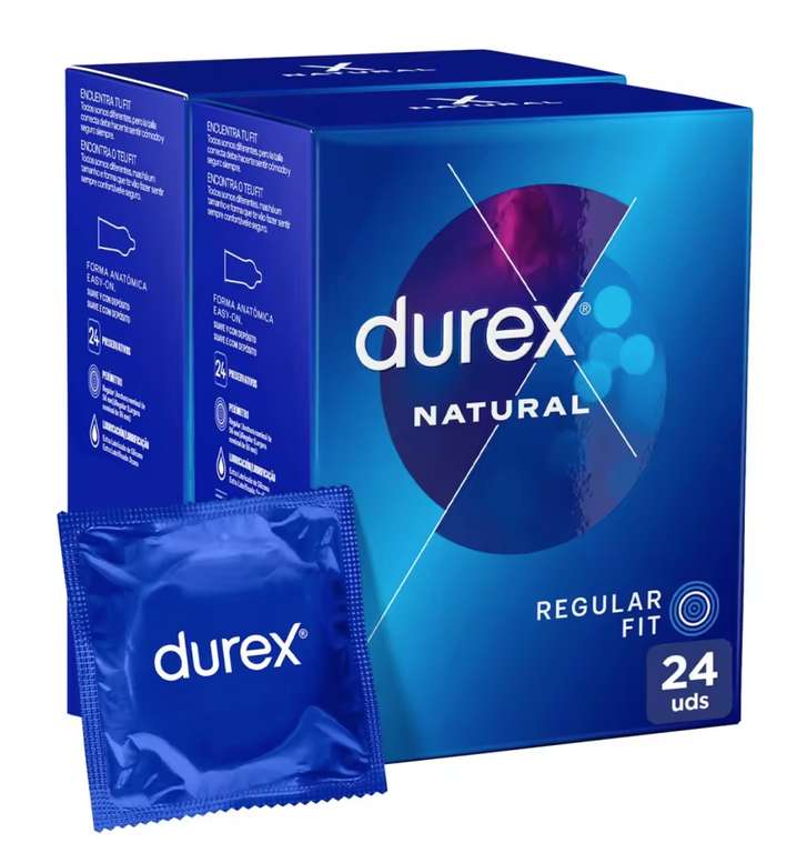 48X Preservativos Durex Natural [0,33€ c/Alegría & Evitar Disgusto]