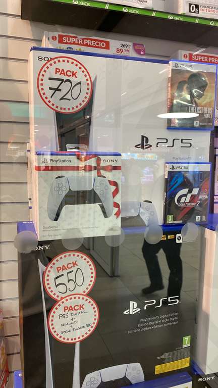 PS5 Digital + 100 euros PSN (en tiendas Game de toda España)