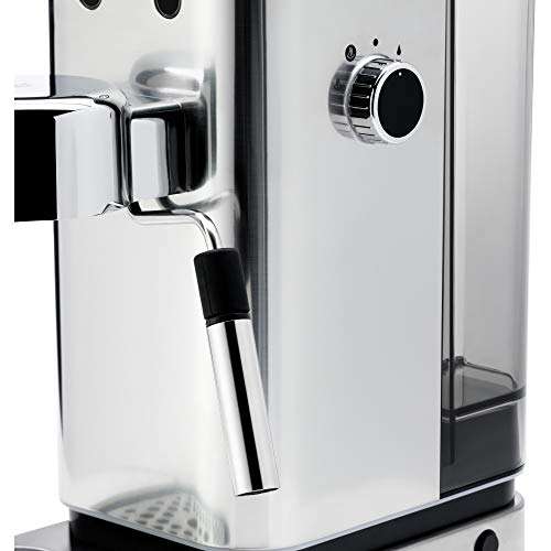 WMF Espresso Maker Lumero - Cafetera expresso manual, 15 bares, espresso, capuccino, 1.5 litros, espumador leche, acero inoxidable, 1400 W