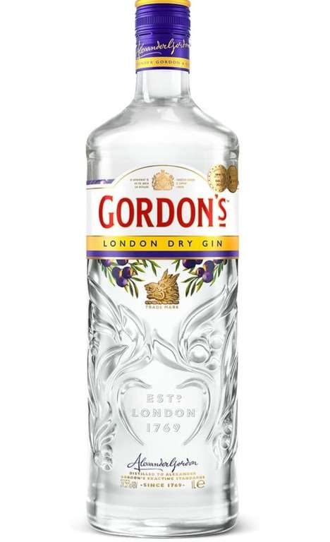 5 Botellas Gordon's Dry Gin 1L por 33,72€!!!
