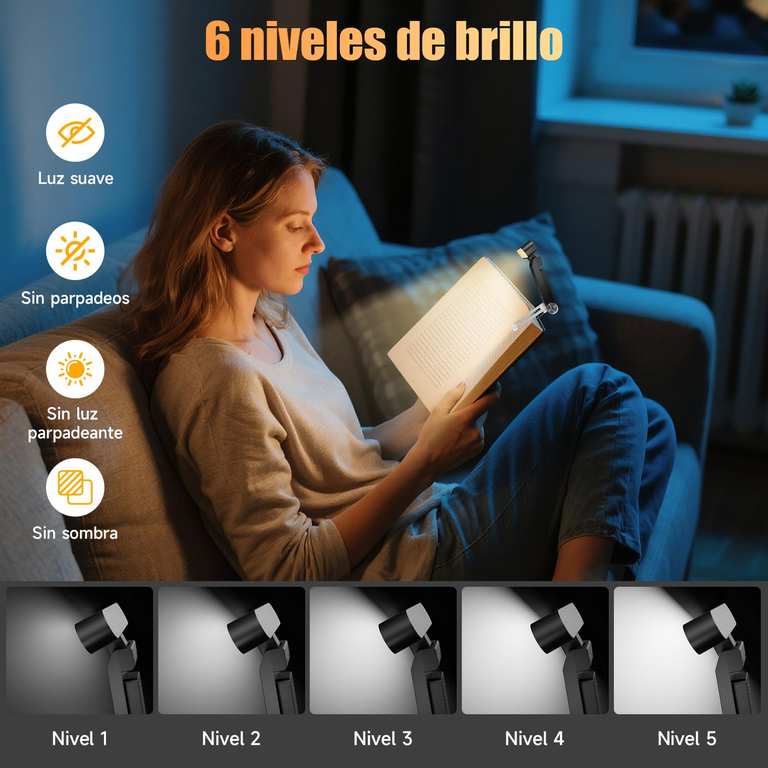 Imagen de Lámpara de Lectura LED Clip, Port