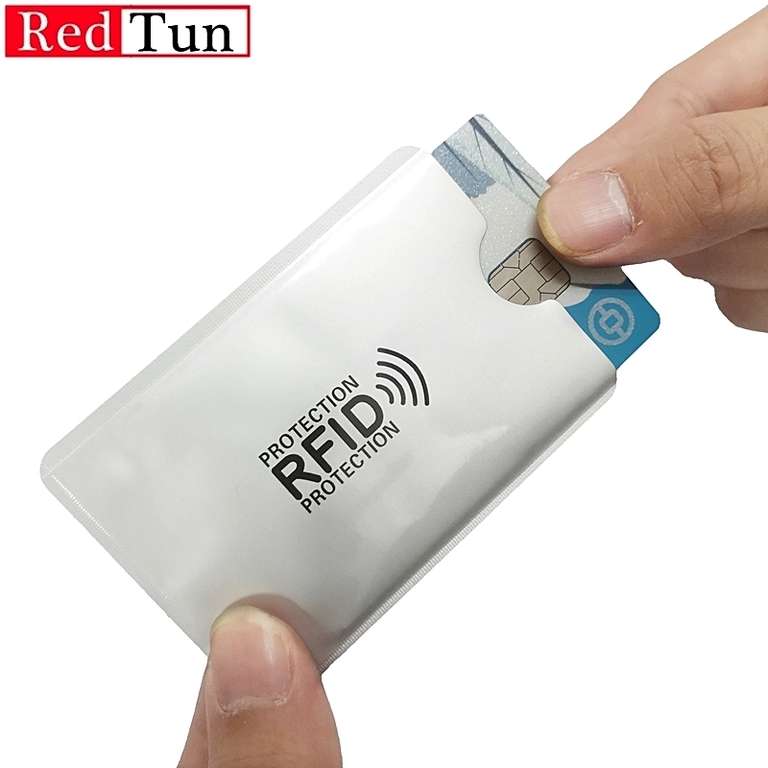 5 piezas Portatarjetas Anti Rfid de aluminio, bloqueo de lector NFC (opción de 10 o 20, también diponible)