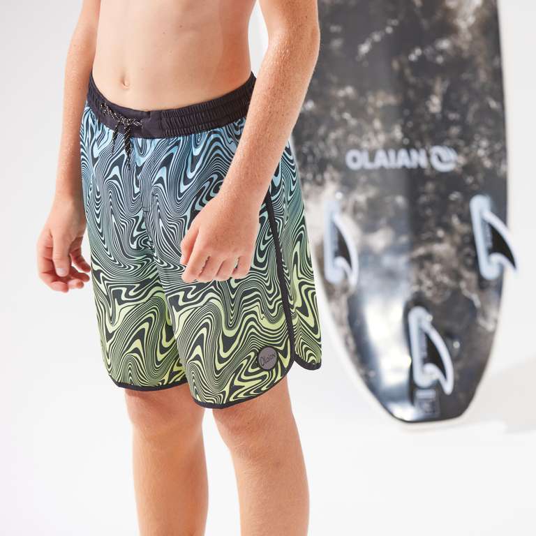 Bañadores surfistas para niños Olaian, Pantalón Corto 500 con diversos colores y tallas con recogida gratis en tienda