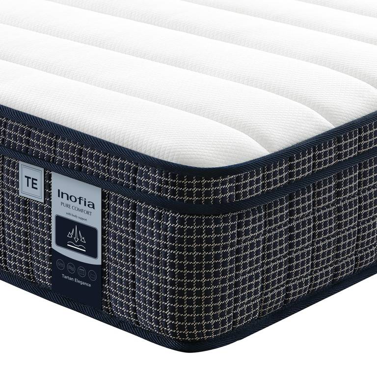 Colchón de 90 × 200 Tartan-E de 7 zonas con gel refrigerante HermoReg