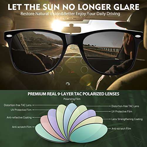 CGID Gafas de Sol Polarizadas Hombre Mujer Originales Madera Ultra Light 100% UV400 Protección