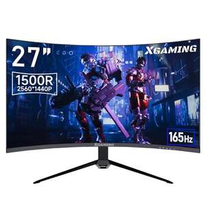 XGaming Curvo Gaming Monitor 27 Pulgadas 165Hz,QHD 2560x1440