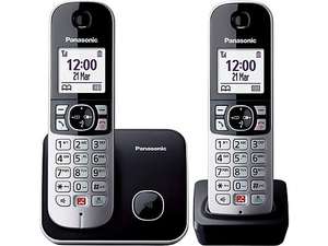 Teléfono - Panasonic KX-TG6852SP, Dúo, Inalámbrico, Identificación de llamadas, No molestar, Negro + Base [15% desde APP]