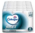 Colhogar “Just 1” 7x6 - Papel Higiénico Ultra Absorbente y Ultra Suave - 5 Capas - Blanco