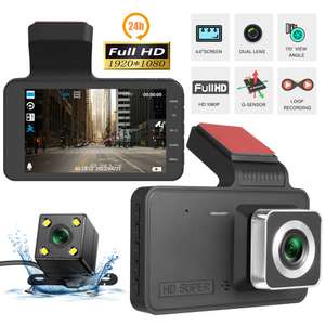 Dashcam 1080P HD - Doble cámara / delantera y trasera