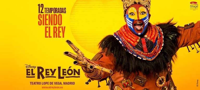Siente El Rey León con hotel y entradas incluidas. Desde 53€ Precio por persona. Madrid, España 2 días / 1 noches Entradas incluidas