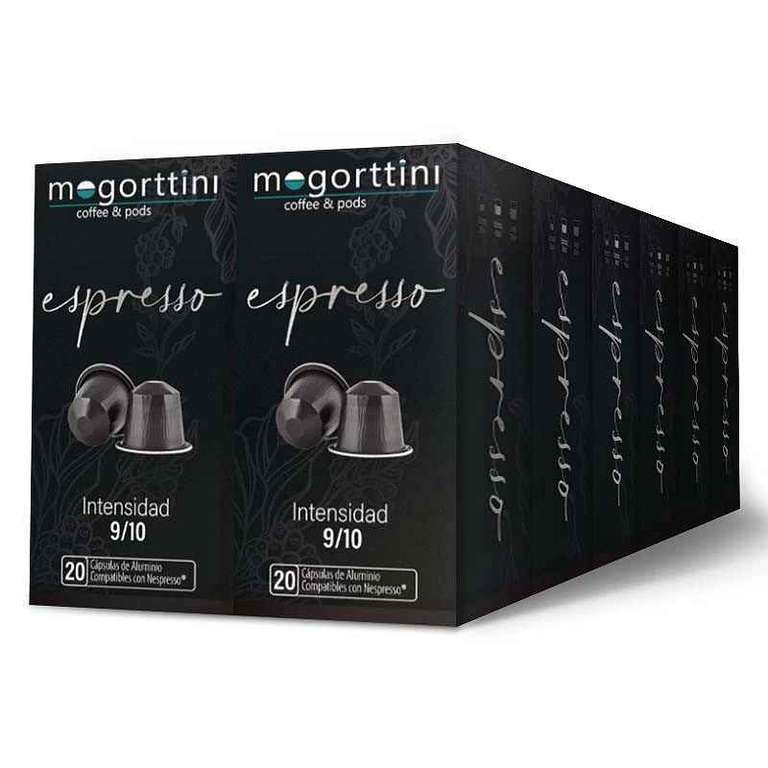 240 cápsulas Espresso. 12 cajas Mogorttini de 20 cápsulas aluminio . Compatibles con Nespresso. (0'10€/caps)