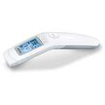 Beurer FT 90 Termómetro clínico, digital por infrarrojos sin contacto, para una fácil medición en la frente para adultos, niños y bebés