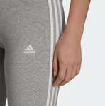 Mallas Leggings Adidas Fitness 3 franjas Gris Jaspeado Claro