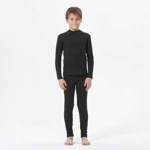 Conjunto de pantalón y camiseta interior térmica de esquí y nieve Niños 4-14 años Wedze Ski 100 (se pueden comprar por separado).