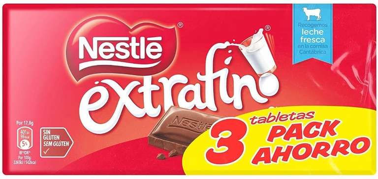 66 tabletas de chocolate Nestlé extrafino