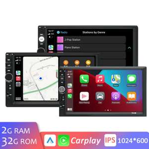 Reproductor Multimedia 2DIN de 7 pulgadas con Radio GPS para Coche, compatible con Bmw, Kia, Toyota, Ford, Hyundai, VW y más
