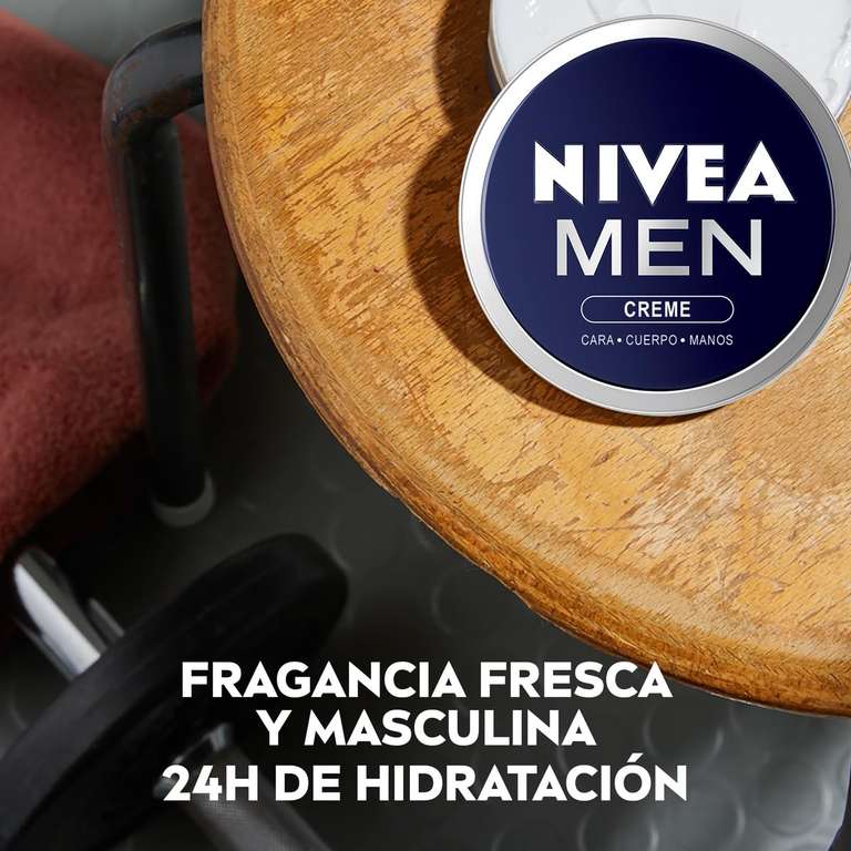 NIVEA MEN Creme (150 ml) para hombres, crema para cara, crema corporal hidratante, crema multiusos hidratante para el cuidado de la piel