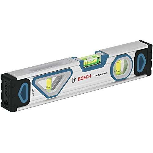 Bosch Professional - Set de 6 destornilladores (2 x punta PH, 4 x punta plana SL, Softgrip, en caja) & Nivel de burbuja magnético