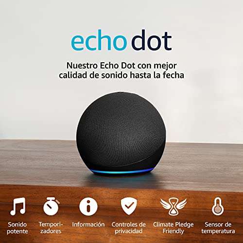 Echo Dot (5ª Gen 2022, +Reloj, +Enchufe, + Bombilla), Echo Show 5 (2ª Gen, +Enchufe, + Bombilla)