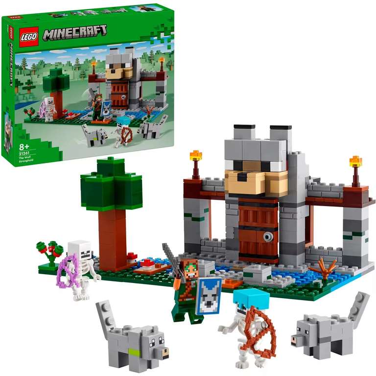 LEGO, 21261 Minecraft, La Fortaleza-Lobo, Juguete para Niños, Juegos de Construcción (PREVENTA)