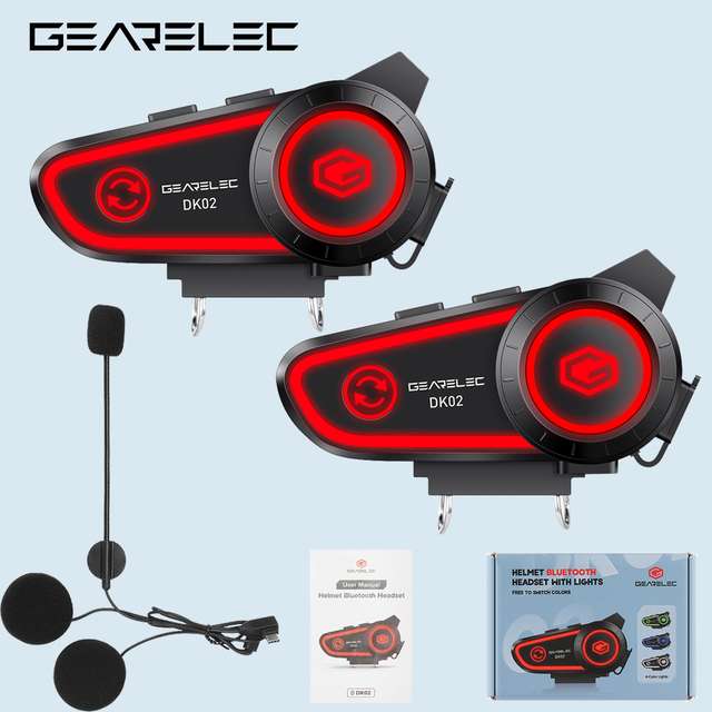 GEARELEC-auriculares estéreo DK02 para casco de motocicleta (2 por 27,30€)