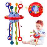 Juguete para Bebé a Partir de 6 M + Silicona Cuerda de Actividad, Juguete Sensorial para Niños Pequeños, Juguetes de Viaje, Motricidad Fina