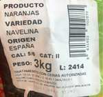 Bolsa 3 kg Naranja Caprichosa Navelina origen España (0,90€ el Kilo)