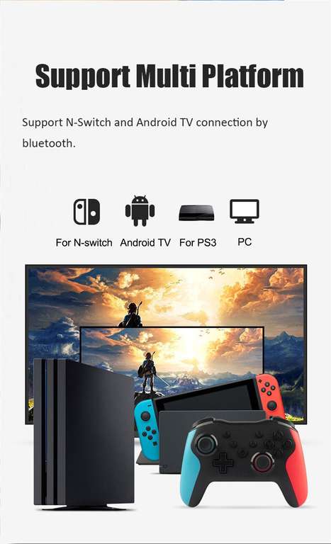 Mando inalámbrico con Bluetooth para Nintendo Switch en varios colores (CHOICE)