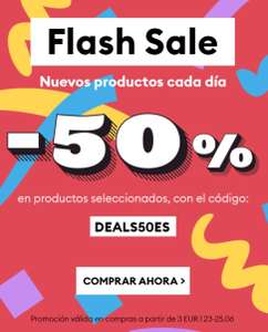Sinsay. Flash Sale -50 % 23/08 - 25/08 Nuevos productos cada día con el código: DEALS50ES