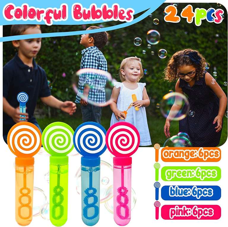 Juego de 24 burbujas de jabón para niños