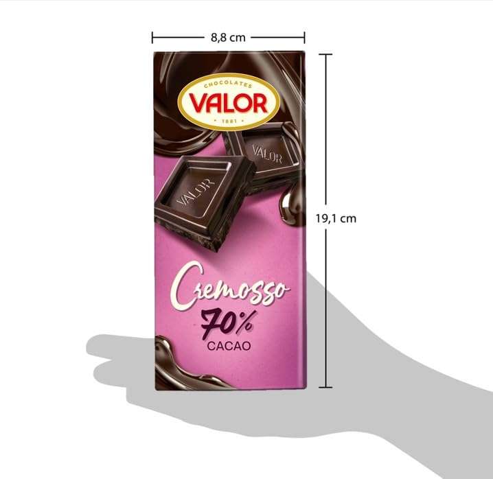 X3 Valor Cremosso 70% de Chocolate Negro (Tambien Cacao y Naranja)