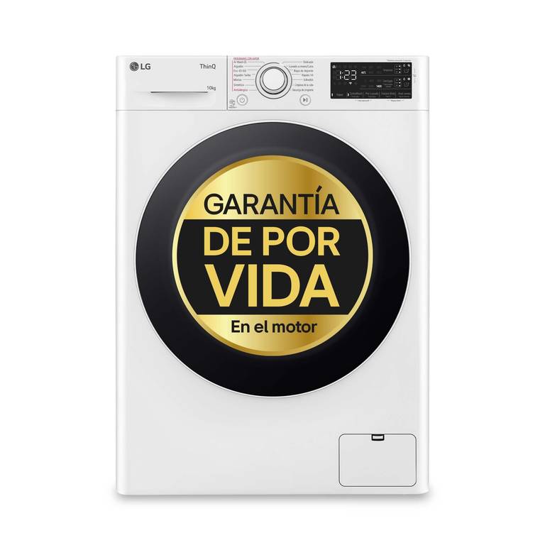 LG F4WR5510A0W – Lavadora Inteligente, 10kg, AI Direct Drive, 1400rpm, Carga Frontal, TurboWash 360º, Vapor Steam, Clasificación A, Serie