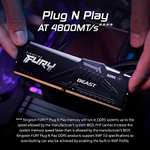 Kingston FURY Beast DDR5 RGB 32GB (2x16GB) 5600MT/s DDR5 CL36