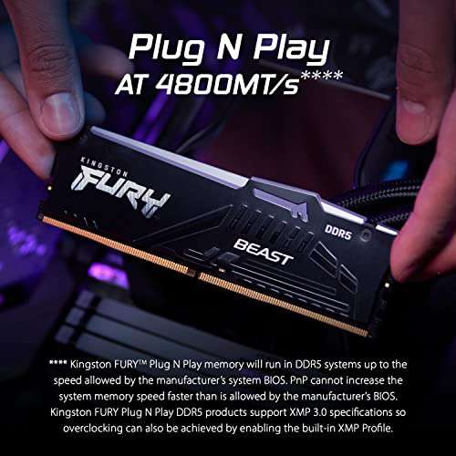 Kingston FURY Beast DDR5 RGB 32GB (2x16GB) 5600MT/s DDR5 CL36