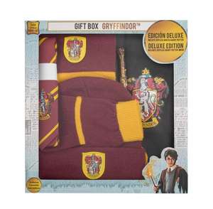 Caja Regalo Deluxe Harry Potter (Gryffindor) Capa,Corbata,Gorro,Guantes, Bufanda y Varita,