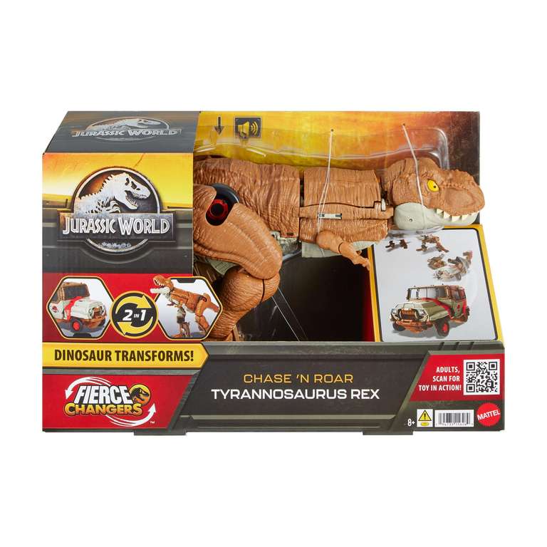 Dinosaurio T-Rex convertible en todoterreno MATTEL (40,6cm de largo y 21,3cm de alto)