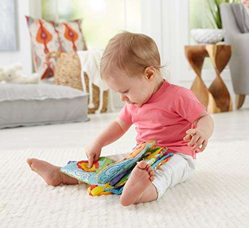 Fisher-Price - Juguete Bloques Construcción y Libro Activity para Bebé