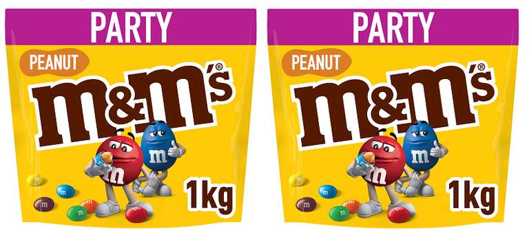 2 x M&M's Peanuts 1kg (total 2kg)