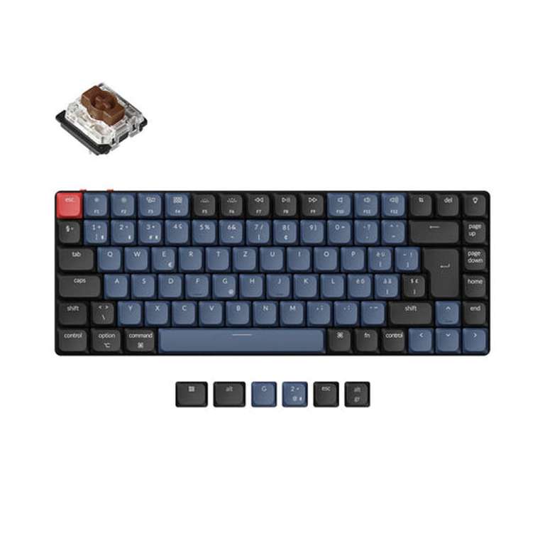 Keychron K3 Pro ISO-ES RGB Hot-Swappable Switch Low Profile Gateron Mechanical Brown Wireless // También Gateron Mechanical Red Wireless