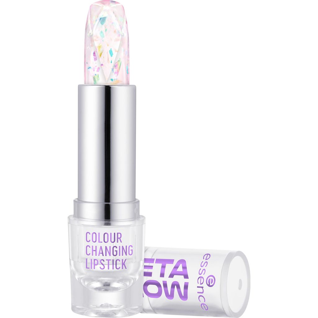 essence BARRA DE LABIOS QUE CAMBIA DE COLOR META GLOW, adaptación al color, Efecto tinte, natural, translúcido (3.4g)