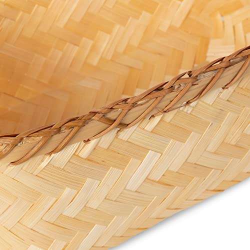 X3 Compactor - Cesta de almacenaje de bambú 100% natural 23 x 15 x H.10 cm